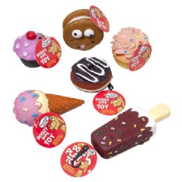90 Bulk Dog Toy Vinyl With Squeaker6 Asst Food Desserts In Pdqhang Tag #s201211
