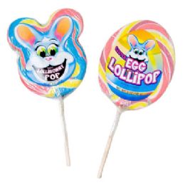 36 Wholesale Easter Candy Bunny Or Egg Shape Spiral Lollipop 4.5oz/12pc Pdq Display