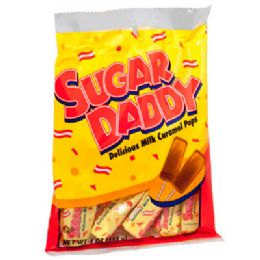 12 Wholesale Sugar Daddy Milk Caramel Pops4 Oz Peg Bag Open Stock