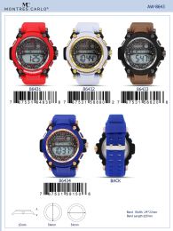 12 Wholesale Digital Watch - 86432 assorted colors