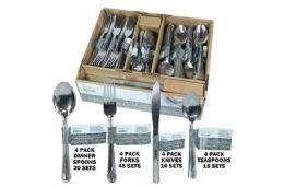 100 Pieces Stainless Steel Cutlery 4 Pack - Kitchen Utensils