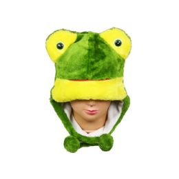 40 Wholesale Kid's Soft Plush Frog Animal Beanie Hat With Earmuff