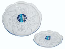 48 Pieces Round CrystaL-Like Tray - Serving Trays