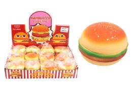 24 Wholesale Hamburger Squish Stress Toy