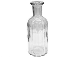 48 Bulk 7.5 In Striped Glass Vase With Bottle Neck