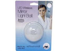12 pieces Led Wireless Mirror Light Ball With Suction Mount - Lightbulbs
