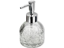 42 pieces Etched Glass Soap Dispenser With Plastic Pump - Personal Care Items