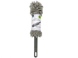 12 Wholesale 2-IN-1 Chenille Duster And Mesh Sponge With Handle