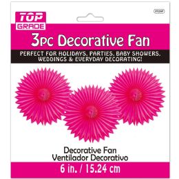 12 Pieces 6"/3ct Deco Fan hp - Party Accessory Sets