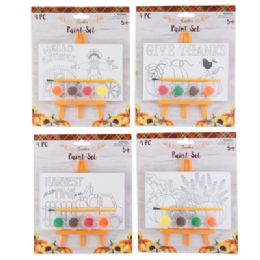 36 of Paint Set W/board & Easel Harvest 4pc Set 4ast Designs/blistercard