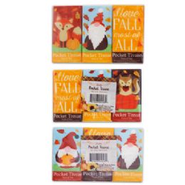 48 Wholesale 6 Pack Thanksgiving Pocket Tissue