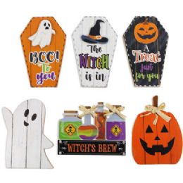 24 pieces Table Decor Halloween Mdf 6ast Mdf Comply/label - Christmas Decorations