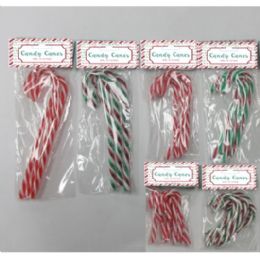 24 Bulk Candy Canes 3/4/8pc Ea In 2ast Colors Christmas Pbh