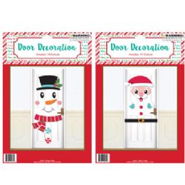 36 Bulk Christmas Door Decoration Paper 4c Print 2ast Polybag/insert Card