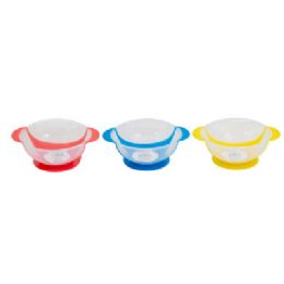 36 of Bowl W/suction Pet/kids 3asst Clrs 13.5oz/6.42x4.7x2.17in Blue/pink/yellow
