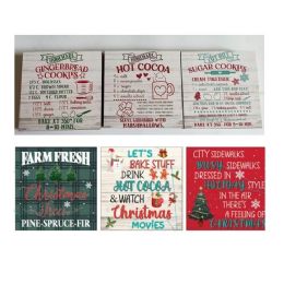 36 Bulk Christmas Mdf Boxed Sentiments 6ast 5.91in Mdf Hanging/table Comply/label