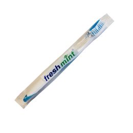 144 pieces Freshmint Adult Rubber Handle Toothbrush - Hygiene Gear