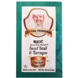 500 Wholesale Chef Paul Prudhommes Magic Seasoning Blends - Salt & Sugar Free Sweet Basil & Tarragon Sachet