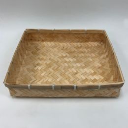 16 Wholesale Basket, Bamboo, 12" X 14" X 3"