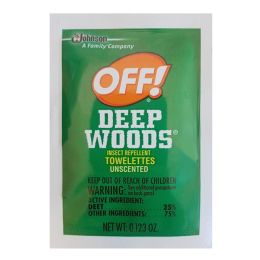 12 pieces Off! Deep Woods Insect Repellent Towelettes - Unscented - Hygiene Gear