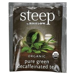 20 Wholesale Steep by Bigelow Organic Pure Green Decaffeinated Tea