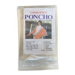 200 Wholesale Generic Emergency Poncho - Clear