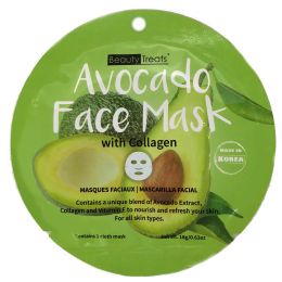 12 Wholesale Beauty Treats Avocado Face Mask With Collagen