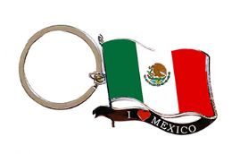 144 Wholesale Mexico Flag Keychain