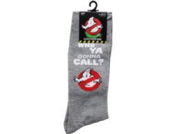 24 Wholesale 2 Pack Ghostbusters Crew Socks Size 10-13