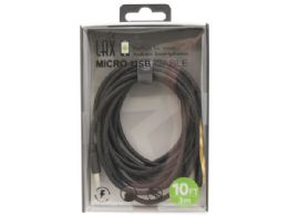 84 pieces 10 Foot Braided Micro Usb Charge And Sync Cable In Black - Cables and Wires