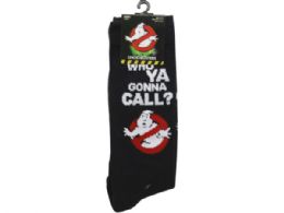 24 Wholesale 2 Pack Ghostbusters Who You Gonna Call Mens Crew Socks Size
