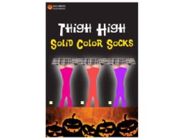 24 pieces Thigh High Socks Purple, Pink And Red - Mens Crew Socks