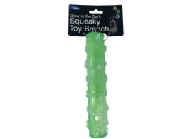 24 Wholesale Glow In The Dark Squeaky Toy Branch