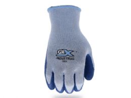 60 Bulk Grx Industrial Series 300 Blue Crinkle Latex Work Gloves in