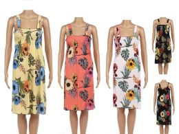 48 of Ladies Fashion Sun Dresses Assorted Styles