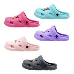 60 Pairs Girls's Charm Clog Assorted - Girls Sandals