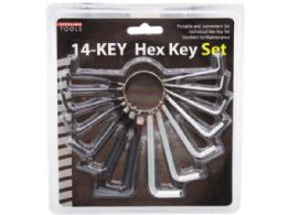 36 Wholesale 14 Piece Hex Key Set With Keyring Organizer