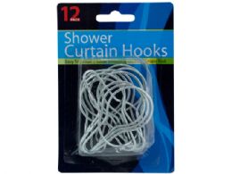 72 Bulk Metal Shower Curtain Hooks Set