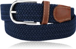 24 Wholesale Elastic Stretch Belt Navy