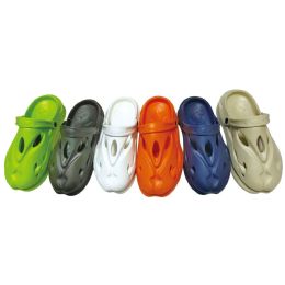 36 Bulk Men's Clog Slippers Assorted Colors