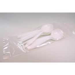 100 of Generic Plastic Soup Spoons - 10 Pack