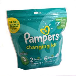 10 pieces Pampers 2 ct. Changing Kit - Size 3 - Hygiene Gear