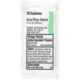 144 pieces Safetec Oral Pain Relief - Pain and Allergy Relief