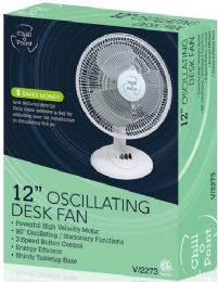 4 Pieces 12 Inch Oscillating Desk Fan 3 Speed - Electric Fans