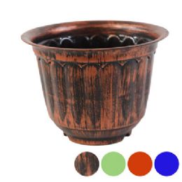 48 Wholesale Planter Jasmine Pot 10in Across  6.9in Hi 4 Colors #518-10