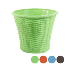 48 pieces Planter Shinning Pot 8in Across 6.6in Hi 4 Colors #515-08 - Garden Planters and Pots