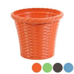 48 pieces Planter Shining Pot 6in Across 5.5in Hi 4 Colors #515-06 - Garden Planters and Pots