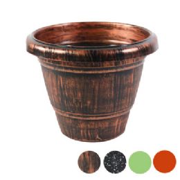 48 Wholesale Planter Deluxe Pot 11in Across 8in Hi 4 Colors #504-11