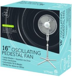 4 Pieces 16" Oscillating Stand Fan 3 Speed - Electric Fans