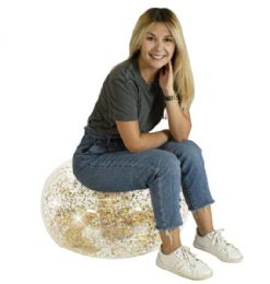 2 Wholesale Gold Glitter Ottoman